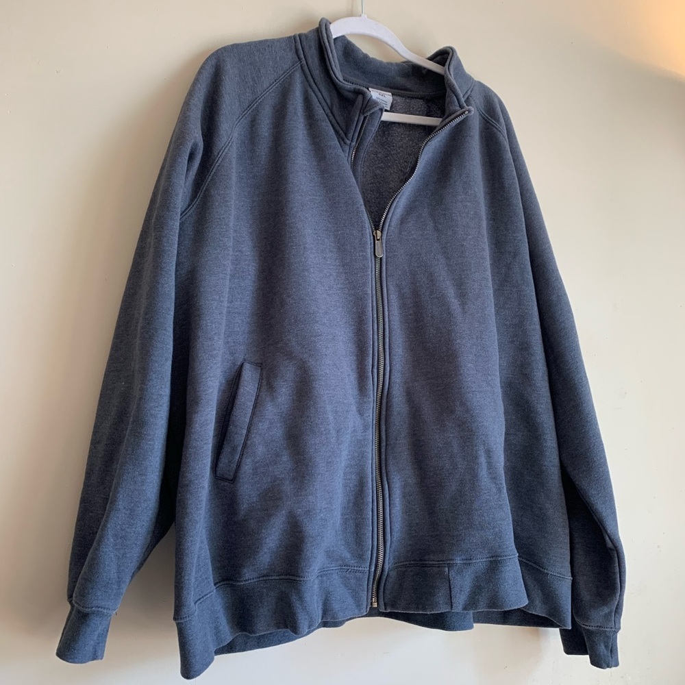 Carhartt Men's Zip-Up Sweatshirt Jacket Pullover Top Size 4XL Blue Grey